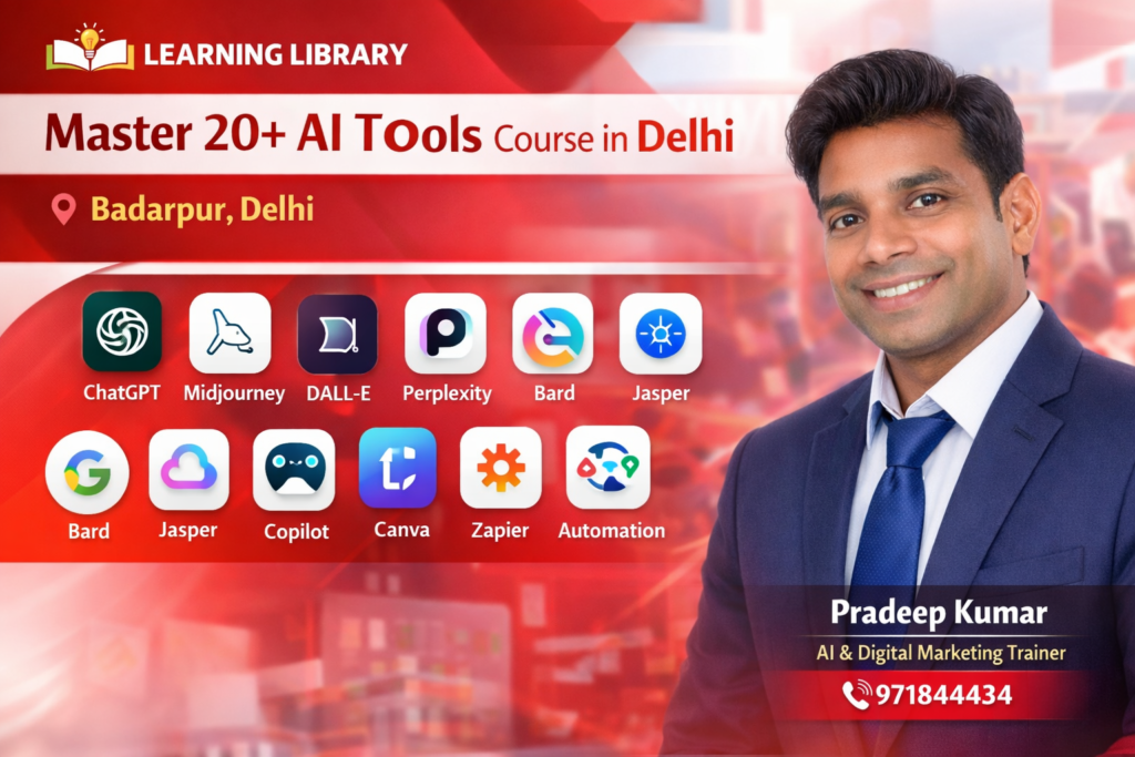 Master 20+ AI Tools Course in Delhi | ChatGpt Training in Badarpur